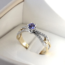 Pierścionek złoty z...