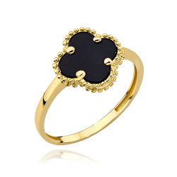 Pierścionek złoty koniczyna...