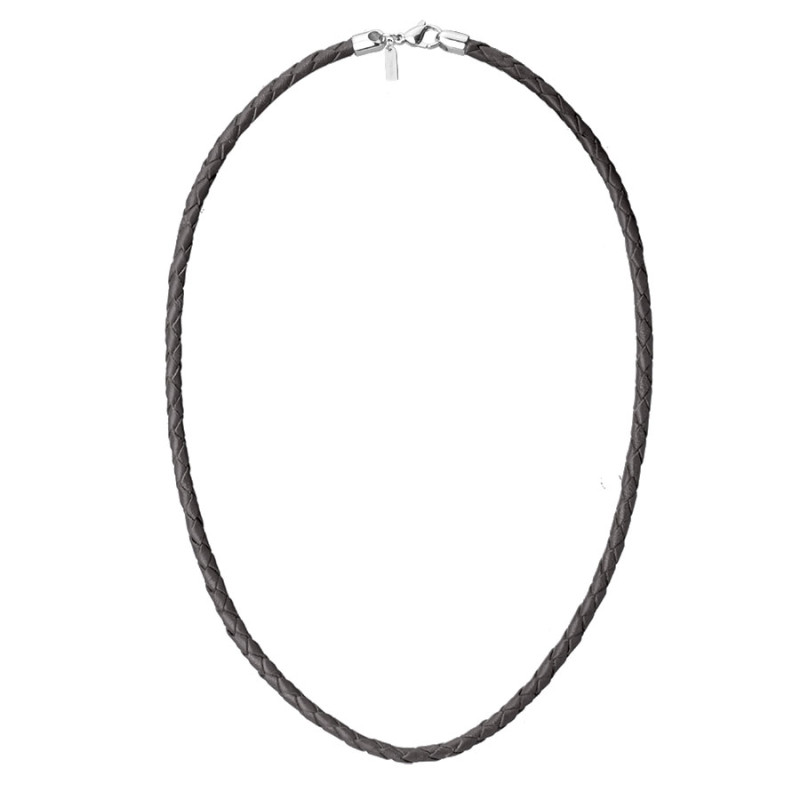 Łańcuszek MANOKI z plecionej skóry naturalnej 3 mm