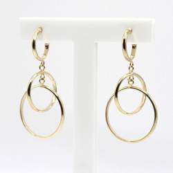 Kolczyki złote modowe kółka...