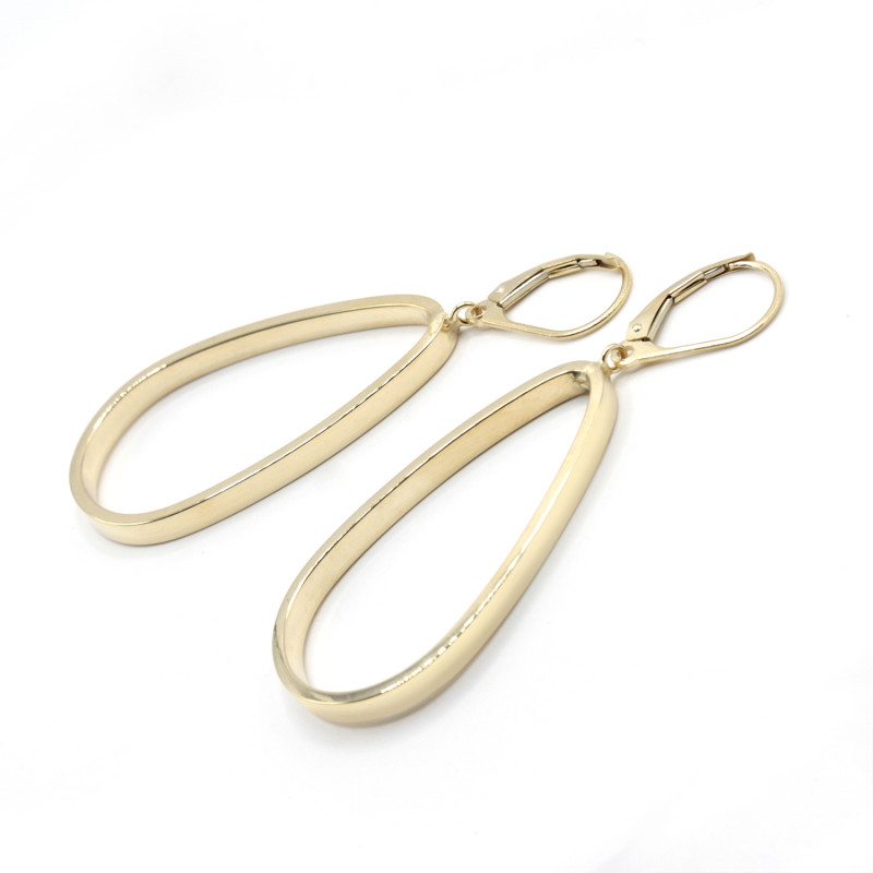 Kolczyki złote owalne