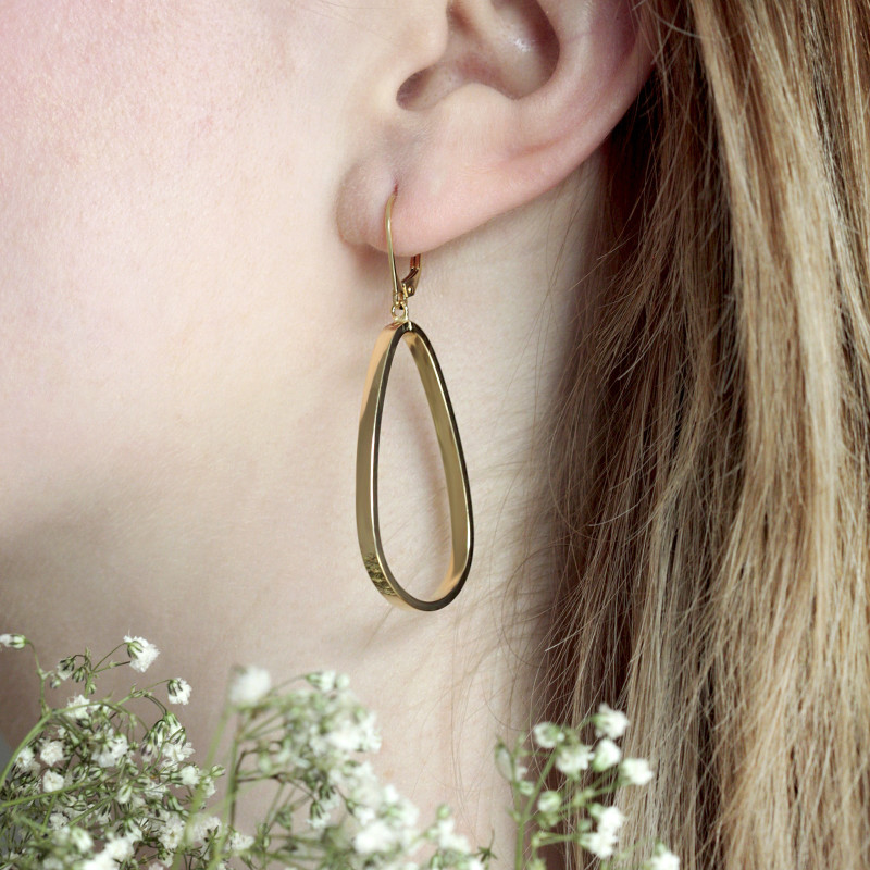 Kolczyki złote owalne