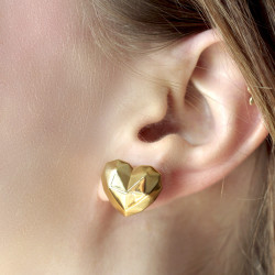 Kolczyki złote serca modowe...