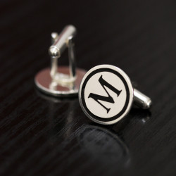 Srebrne spinki mankietowe z...