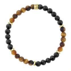 Bransoletka męska z czarnej...