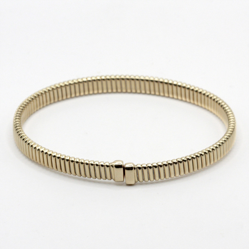 Bransoletka złota sztywna owalna węższa