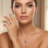 Kolczyki złote owalne z cyrkonią mystic topaz